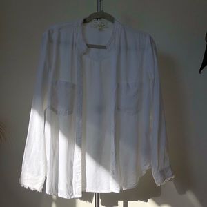 White Anthropology Button Up Shirt size small